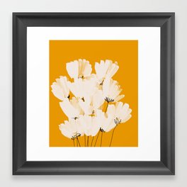 Flowers In Tangerine Framed Art Print