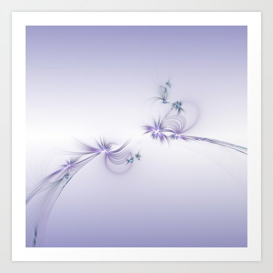 Fey Lights Fractal in Violet Art Print