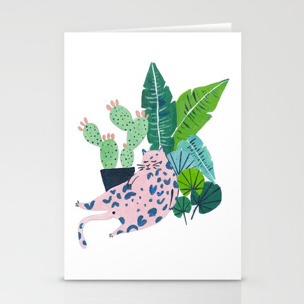 Fat Plant Kitty Stationery Cards