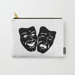 Theater Masks of Comedy and Tragedy Carry-All Pouch