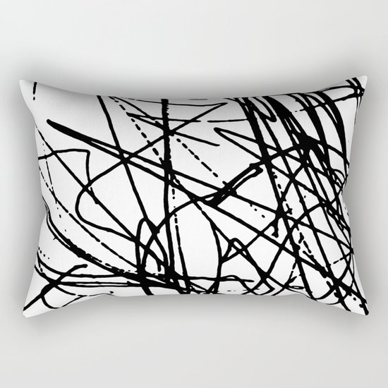 Daisy Scribble Rectangular Pillow