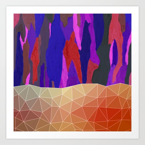 Abstract Colorful Pastel look Design Art Print