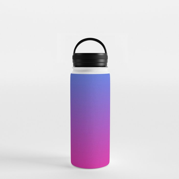 Vibrant Blue, Purple & Pink Gradient Color Water Bottle by Rose Gold