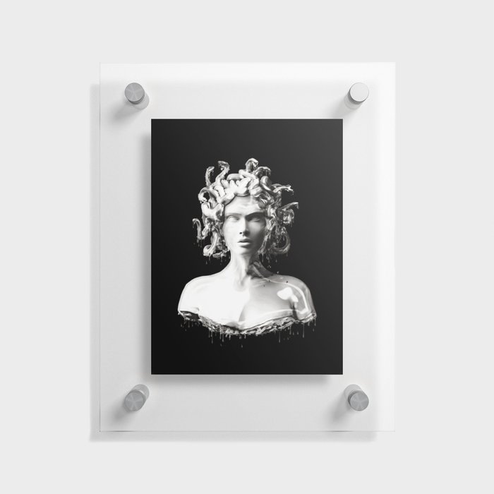 Silver Medusa Floating Acrylic Print