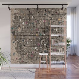 Les Vegas Collage in Terrazzo Style Wall Mural