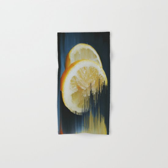 Lemony Good Glitch Hand & Bath Towel