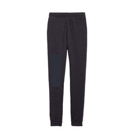 Dark Gray Blue Solid Color Pantone After Midnight 19-4109 TCX Shades of Black Hues Kids Joggers