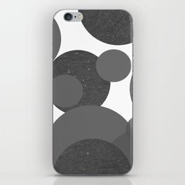 Geometrical black white abstract glitter shapes iPhone Skin