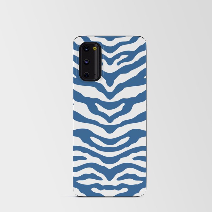 Zebra Wild Animal Print Blue and White Android Card Case