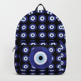 Evil Eye Backpack | Graphicdesign, Fun, Talisman, Evileye, Simple, Superstition, Blue, Bold 
