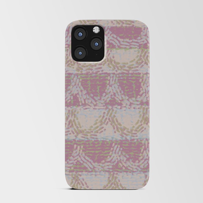 Pink impressionism dab wave pattern iPhone Card Case
