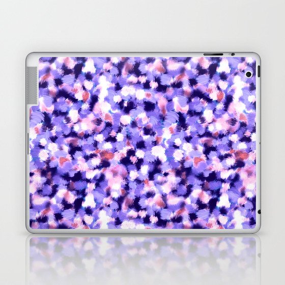 Violet Brush Strokes Pattern Laptop & iPad Skin