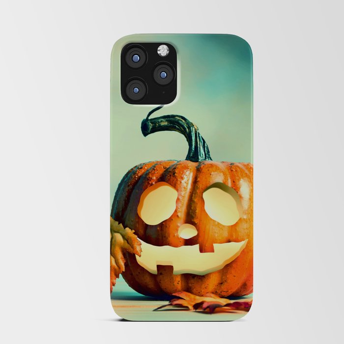 Halloween Pumpkin on a Table iPhone Card Case