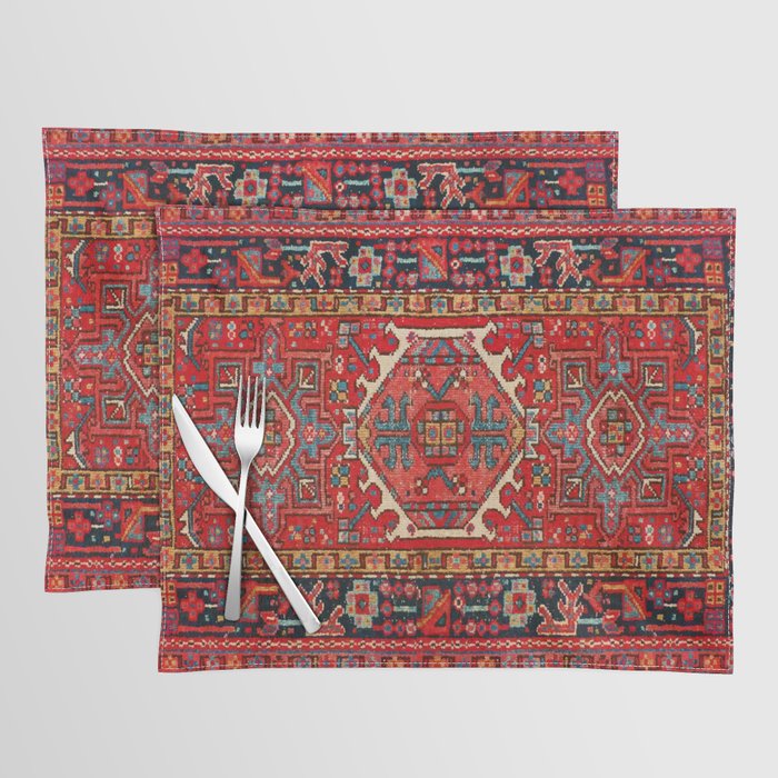 antique persian rug pattern  Placemat