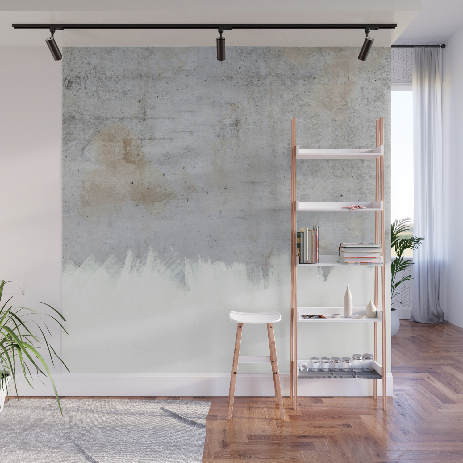 Painting On Raw Concrete Wall Mural By Cafelab Society6
