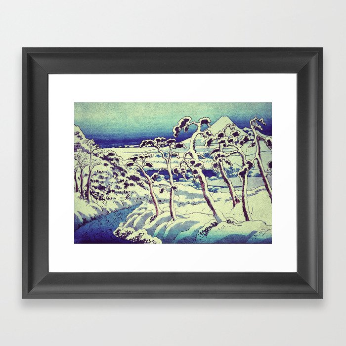 Path in the Snow Framed Art Print