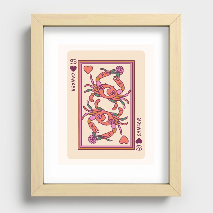 Cancer Playing Card Recessed Framed Print
