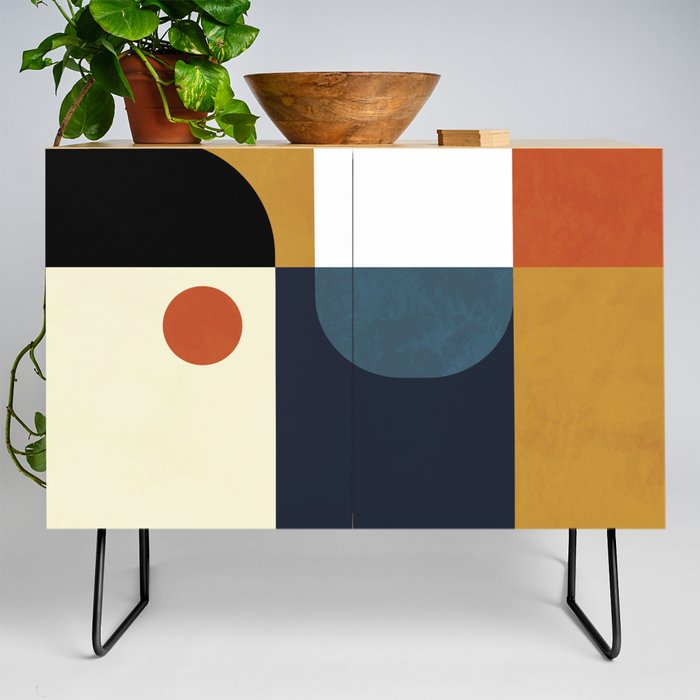 mid century abstract shapes fall winter 4 Credenza