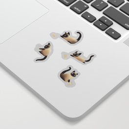 Bad Siamese Cats Knocking Stuff Over Sticker