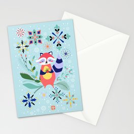 Happy Raccoon Card Stationery Card