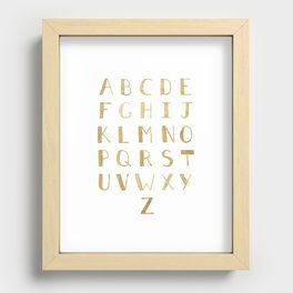 Fawn Uppercase ABCs Recessed Framed Print