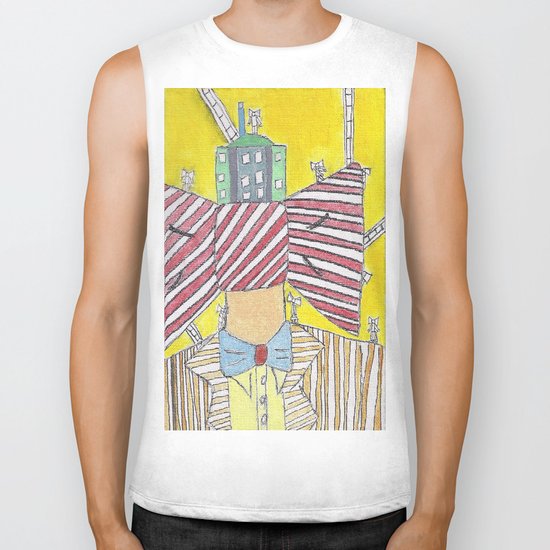 "Bows" Acrylic On Canvas Biker Tank