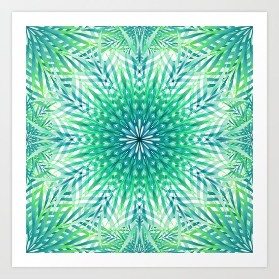 Palm Leaf Mandala Art Print