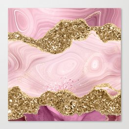 Agate Glitter Dazzle Texture 11 Canvas Print