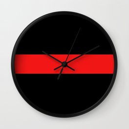 Firefighter: The Thin Red Line Wall Clock