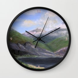 Isle of Rhum, original artwork, oils on board Wall Clock