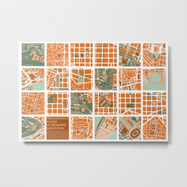 Fagmentos III Barcelona Metal Print | Digital, Graphicdesign, Buildings, Mapping, Eixample, Cities, Holyfamily, Urbanmap, City, Travel 