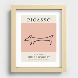 Picasso Exhibition Poster Le Chien Line Art Recessed Framed Print