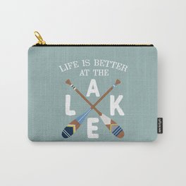 Life Is Better At The LAKE Painted Paddles Carry-All Pouch | Paddles, Beachy, Minnesota, Mi, Beach, Painted, Lakelife, Mn, Graphicdesign, Coastal 