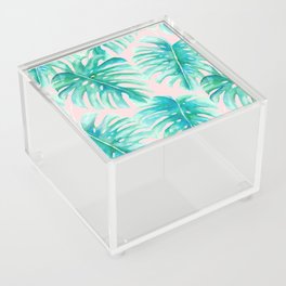 Paradise Palms Blush Acrylic Box