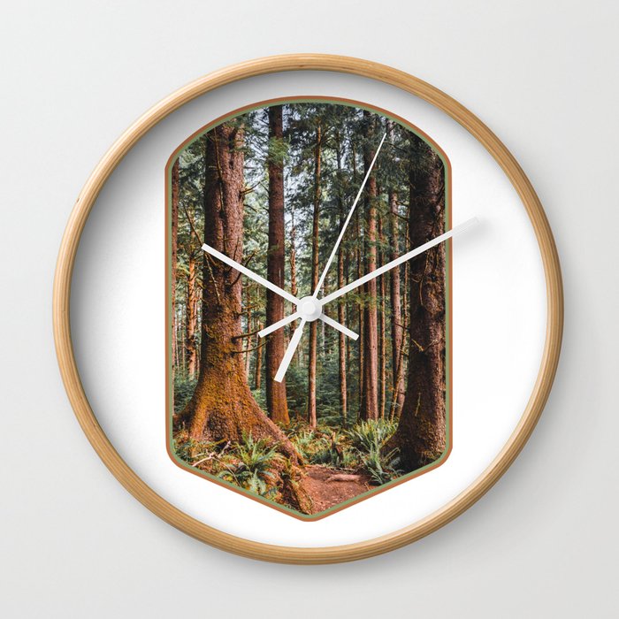 PNW Forest Wall Clock