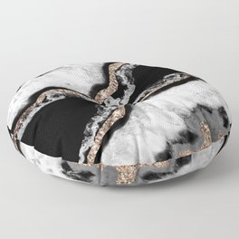 Yin Yang Agate Glitter Glam #8 #gem #decor #art #society6 Floor Pillow