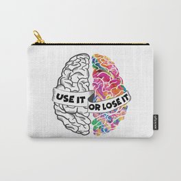 Use It Or Lose It - Analytic Creative Brain Left Right Carry-All Pouch | Rightbrained, Colorful, Leftbrain, Creativity, Logical, Leftbrained, Right, Useitorloseit, Left, Rightbrain 