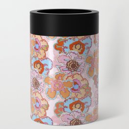 Art Deco Pink Flowers Can Cooler