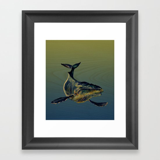 Lone Whale Framed Art Print