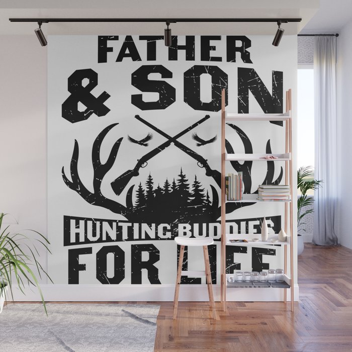 Father & Son Hunting Buddies For Life Wall Mural