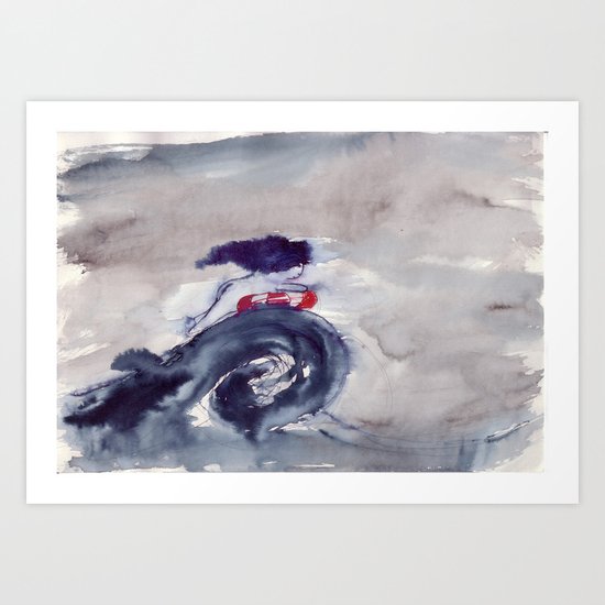 In waves Art Print