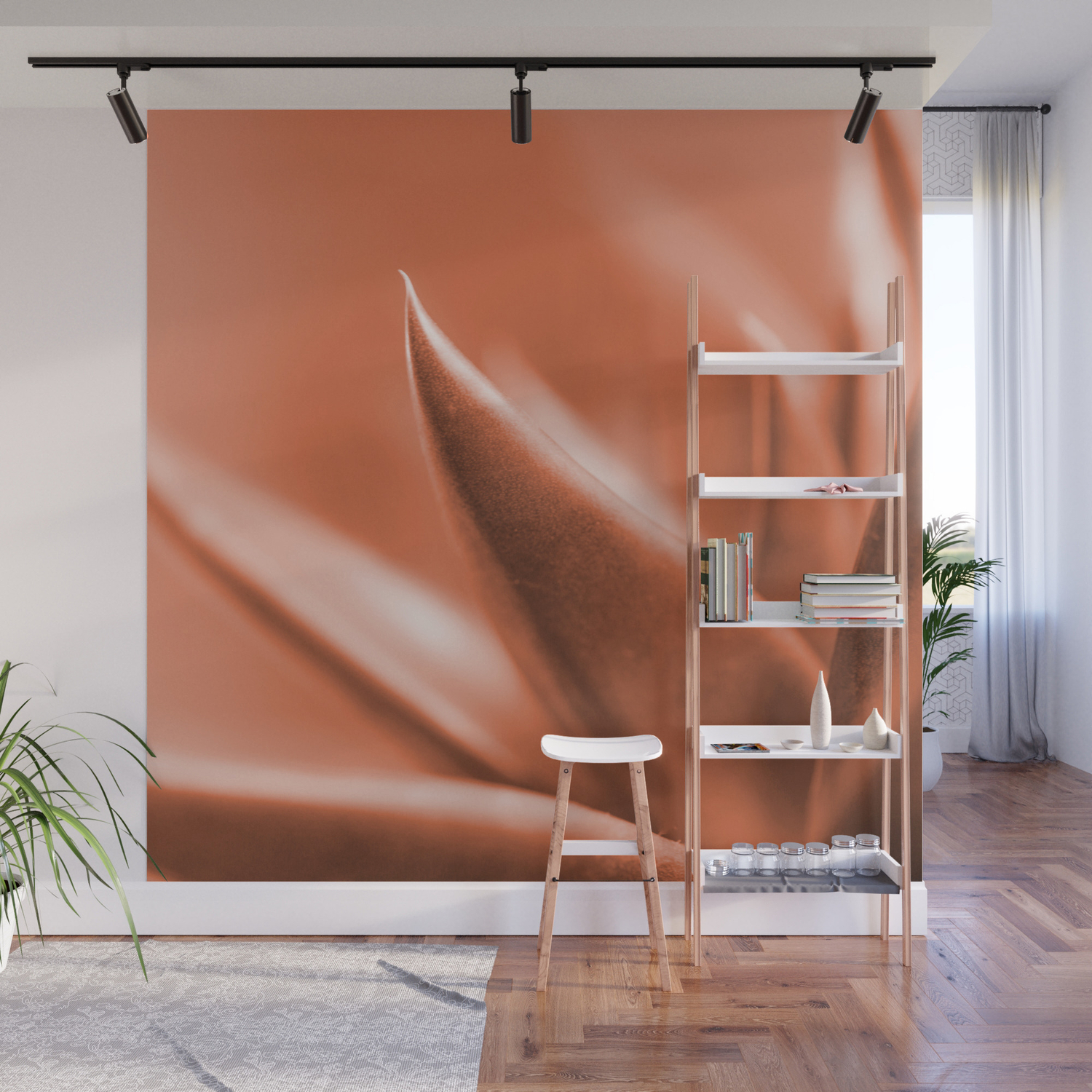 Succulent Leaves Coral Color Decor Society6 Buyart Wall Mural