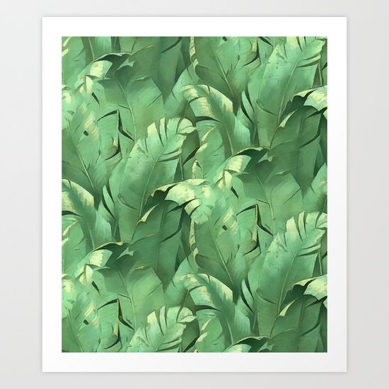 Banana leaves V Art Print