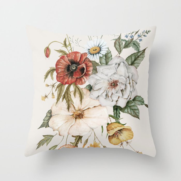 Wildflower Bouquet Throw Pillow By Shealeenlouise Society6