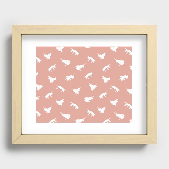 Apiary (Aquatic Pink) Recessed Framed Print