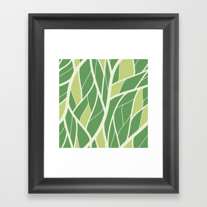 Breezy Greens Framed Art Print