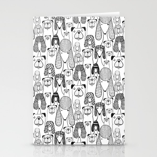 Pugs and poodles Stationery Cards