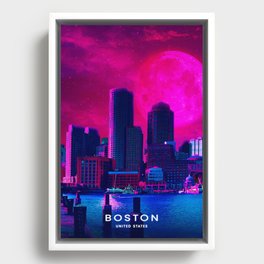 Boston City Framed Canvas