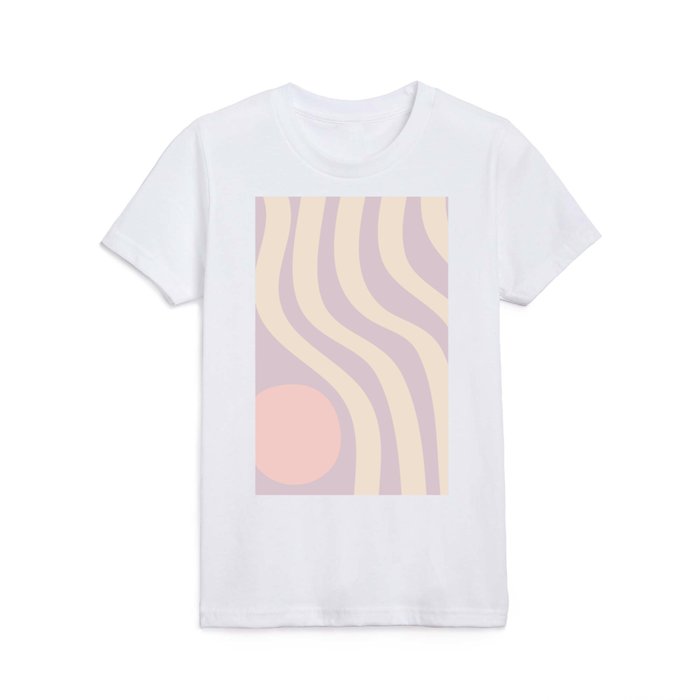 Soft Lavender Waves Kids T Shirt