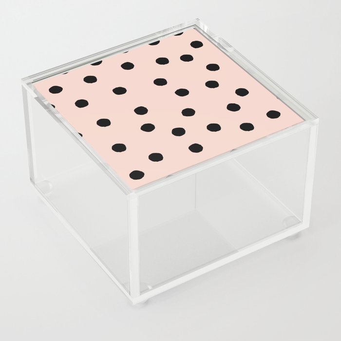 Tiny pink animal print dots Acrylic Box